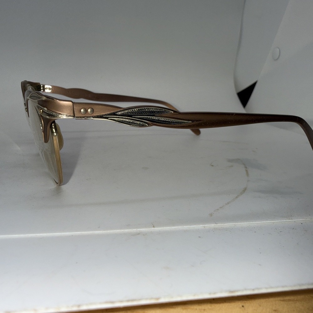 VTG 1950s 60s Gold Cat Eye Glasses Victory Prescription Eyeglasses  12GF A6 - Picture 2 of 5